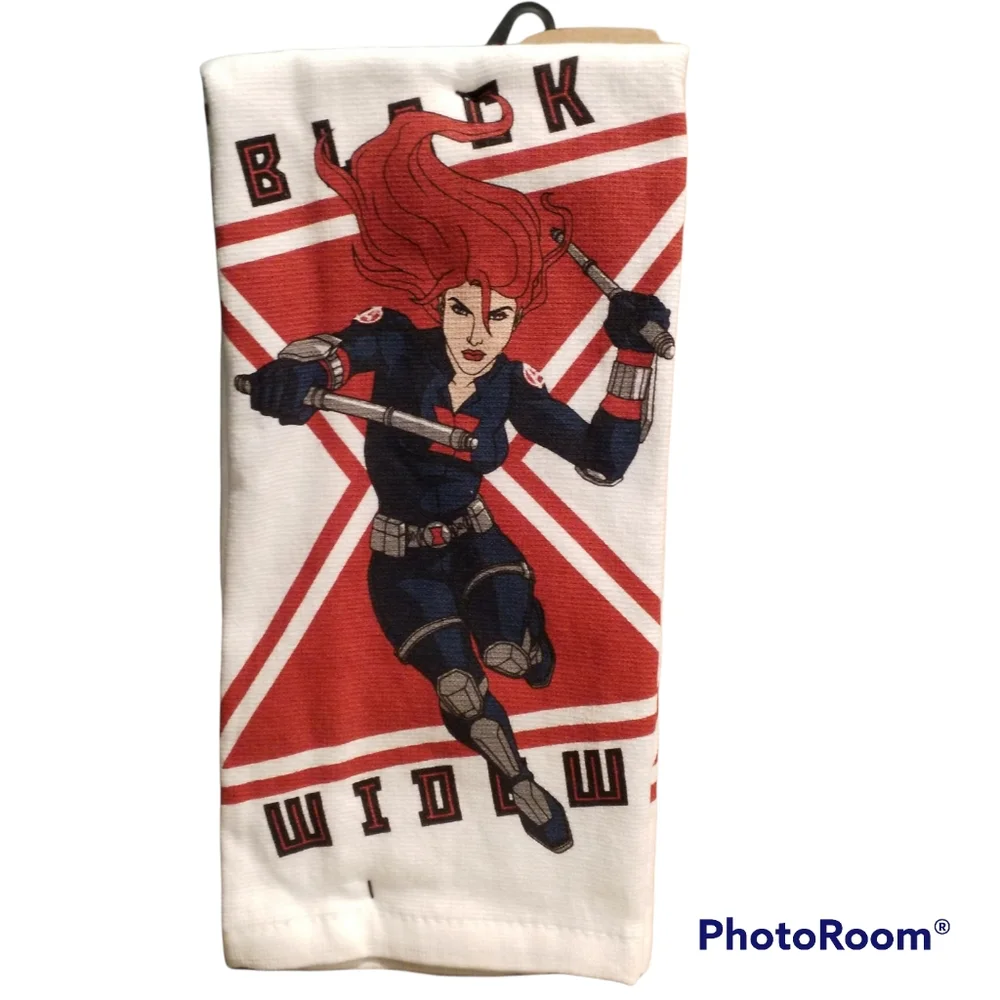 NWT Black Widow Kitchen Towels set of 2